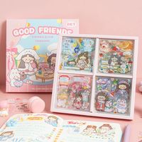 PRICES MAY VARY. ★Specifications: Our kawaii cartoon girl stickers are made of high quality PET material. Each set has 100sheets of stickers with different patterns per sheet. They are composed of a gift box, The size of package box is 180mm*180mm (7.1 inch*7.1 inch). 100 sheets in 4 grids, 25 sheets each. The size is 80mm*80mm (3.1inch*3.1 inch)for each sheet. ★To use: Cute self-adhesive PET cartoon character stickers are well made and cut correctly. They have good tack and abrasion resistance.