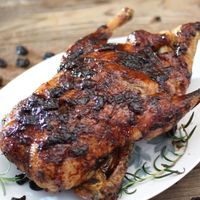 Balsamic Cherry Glazed Whole Duck