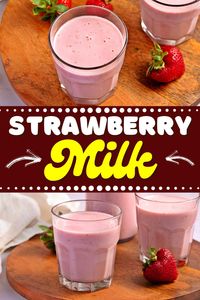 Strawberry milk is a delicious, fruity drink, full of flavor and nostalgia. And it is so easy to make! You only need 4 simple ingredients and 10 minutes.