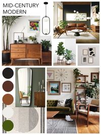 Mid Century Modern Style Moodboard