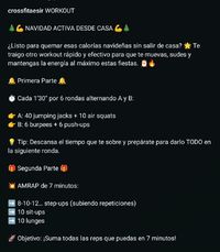 Wod 1 (crossfitaesir)
Lo has hecho con chaleco de 6 kg las dos partes.
La primera parte
EMOM 9' cada 1'30" x 6 rondas alternando
A: 50 jumping jacks + 20 air squat
B: 10 burpees + 10 push ups
La segunda parte
AMRAP 7' (6 rondas)
8-10-12-14-16-18 step ups
10 sit ups
10 Lunges

Wod 2 (have a great day!) 
Tiempo ⏳ 24' / 7 rondas
7 dips
7 pull ups
7 push-ups
7 sit ups
7 jump squat
7 burpees
7x7 Lunges
7 V-ups