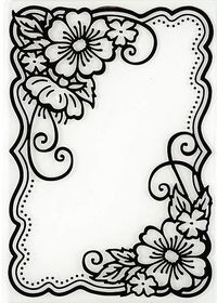 Hot off the Press - Embossing Folder - Flower Corners,$7.49