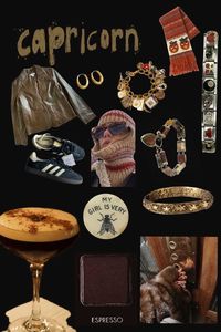 Moodboard ~ espresso martinis, dark eyes, mixed metals and cool scarves
#capricorn #capricornaesthetic