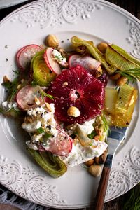 Roasted Leek & Blood Orange Salad with Burrata Cheese - The Original Dish