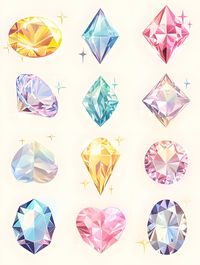 Premium Photo | A collage of different diamonds with the word diamond on the bottom