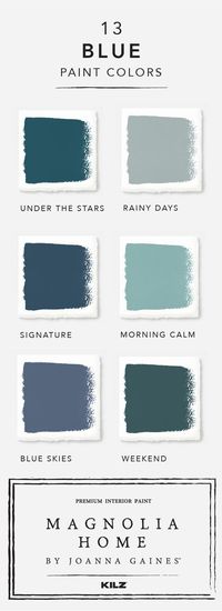 You’ll have a hard time choosing favorites when it comes to these blue hues from Magnolia Home by Joanna Gaines™ paint collection. The gorgeous shades range from light neutrals like Rainy Days, to deep blues like Weekend. Click here to explore the full collection and find the perfect color for your home.