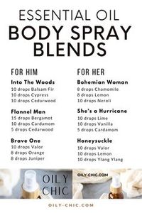 Happily, essential oils provide us with a great alternative to toxic body sprays! We can skip the artificial fragrances, dyes, and alcohol when we make our own DIY body spray using essential oils. You can also get free printable charts here!