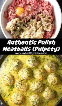 Polish meatballs, traditionally made with pork, are cooked in a broth rather than being pan-fried or oven cooked. Thanks to this method, as well as the ingredients used to make them, these meatballs are soft, succulent and delicious! Easy to make and a must-try dish for anyone who loves Polish cooking! #polishmeatballs #pulpety #polishrcipes #polishfood #everydayhealthyrecipes