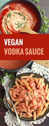 This vegan vodka sauce is made by blending up raw cashews, so it's rich, creamy…