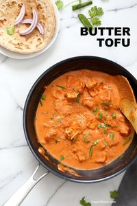 Butter Tofu Paneer - Restaurant Style Tofu Butter Masala Recipe