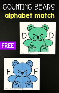 Counting Bears Alphabet Match