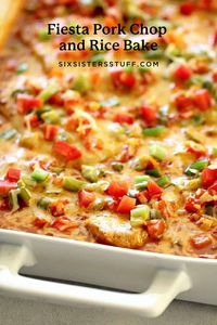 Fiesta Pork Chops and Rice Bake Recipe