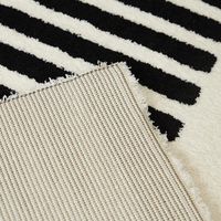 Latitude Run® Striped Black Area Rug | Wayfair