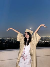 graduation grad cap and gown photoshoot la aesthetic