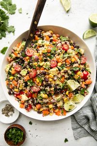 This gluten-free and vegan Quinoa Black Bean Salad is tossed in a chili-lime vinaigrette and makes the perfect addition to your summer menu!