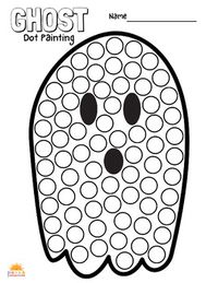 Halloween Dot Painting | Glue Dot | Fine Motor Activity by Pens and Playgrounds