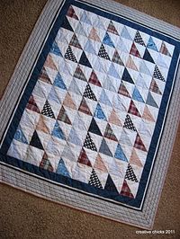 Creative Chicks: Sheets and Shirts HST Quilt