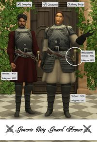 Generic city guard armor - Create a Sim - The Sims 4 - CurseForge