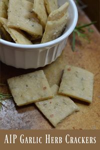 Gluten-Free Garlic Herb Crackers (AIP)