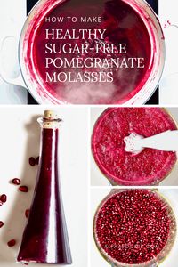 How to Make Sugar-free Pomegranate Molasses - a delicious pomegranate reduction used for a variety of sweet and savoury dishes