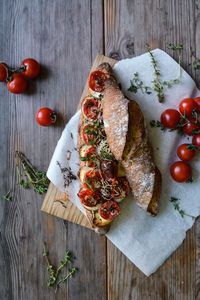 Grilled Tomato, Chèvre and Thyme Baguette Sandwich ° eat in my kitchen