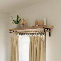 double curtain rod with hanging plants - Google Search