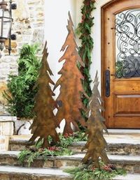 metal trees for the holidays