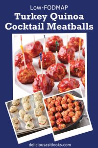 Turkey Quinoa Cocktail Meatballs - Delicious as it Looks