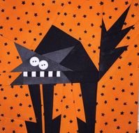 The Skat Cat paper pieced block is an adorable Halloween block. Add it to my other fun holiday blocks in the BOO collection if you are interested in making a larger table runner, or a quilt. Or use it on its own for a potholder, or pillow. Block measures 8x 8 unfinished. This is an original Made By