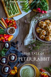 Recipes inspired by The Tale of Peter Rabbit.  Find the recipes on www.feastofstarlight.com #PeterRabbit #Easter #recieps