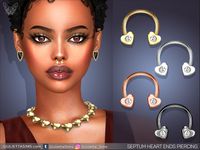 The Sims Resource - Septum Heart Ends Piercing