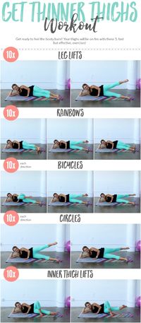 The BEST exercises to target and tone every women's trouble spot -- the Inner & Outer Thighs! You will LOVE this workout.