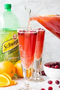 AD Orange Cranberry Spritzer - deliciously refreshing mocktail with Schweppes Ginger Ale that's just as fancy as any cocktail.