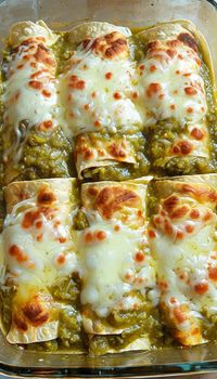 Tasty Hatch Green Chile Enchiladas