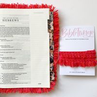 "Add a little spunk to your Bible with our brand new Bible fringe in a wide variety of colors!! Easily install this fun fringe into the back cover of your Bible + instantly add some more excitement to reaching for it every day 🥰 24\" Long and fits most Bibles For glue, we recommend using Fabri-Tac permanent adhesive or something similar (click here to find on Amazon) See it in action and a quick tutorial on how to use it here: https://www.youtube.com/watch?v=EGpLo9fYJl8"