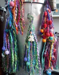 Large Gypsy Tassel ~ Drum Tassels, Indian Ethnic Home Decor, Tribal Belly Dance Tassels, Rainbow Festival Tribal Pixie Earth Felted