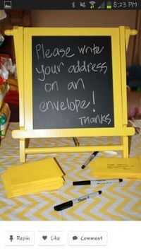 Great idea for party thank you cards or to keep in touch with friends at college after a graduation party.