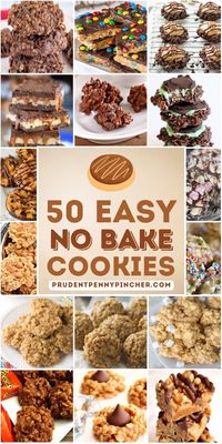 Satisfy your sweet tooth with one of these easy no bake cookies. From healthy peanut butter cookies to delicious chocolate cookies, there are plenty of easy cookie recipes to choose from. Many of these recipes are under 5 ingredients (most of which you already have in your pantry or fridge like oats, sugar, peanut butter, etc.), making them an easy no bake dessert for the holidays!