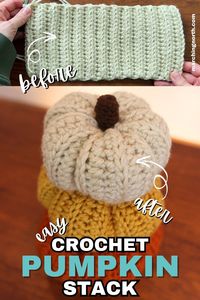 How to Crochet Stacked Pumpkins Free Pattern + Video!