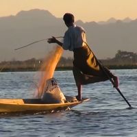 If you travel in Myanmar you might see the amazing Intha people, whose traditional rowing methods survive to this day.