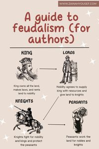 Feudalism is a system that was utilized in medieval Europe and split the hierarchy of society by roles and land ownership or a lack thereof. The idea of this hierarchy ensured that things went smoothly and that money flowed smoothly in the kingdom. This should help authors who are writing medieval fantasy books and want to understand societal structures back then