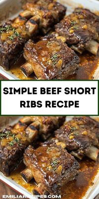 Looking for dinner ideas? Try our Simple Beef Short Ribs Recipe! This easy beef recipe offers rich flavors, perfect for any night. Ideal for those who love beef rib recipes and delicious meals.