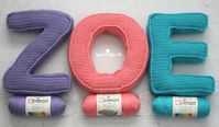 Caron Crochet Alphabet Letter Pillows - Repeat Crafter Me