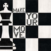 This high-quality piece has black-painted sides. There is a UV protective coating over the entire image, and it is ready to hang on your wall with no hardware required. | Canora Grey Chessboard Sentiment I Make Your Move by Tara Reed - Unframed Graphic Art on Canvas & Fabric in Black/White | Wayfair | Home Decor