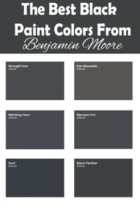 Black paint colors can vary from shade to shade, here are 9 top picks from Benjamin Moore.