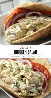 Aug 12, 2020 - Tzatziki chicken salad is the perfect make-ahead cold lunch. Shredded rotisserie chicken is topped with a tangy homemade tzatziki sauce.