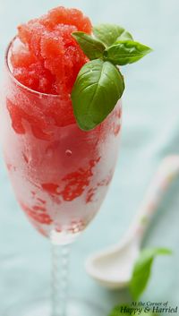 Strawberry Basil Granita