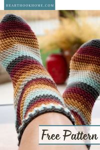 The Herringbone Socks are the easiest crochet socks you ever did make! Available in FIVE sizes, this crochet sock pattern is a great intro to making your own socks. A great gift idea too!