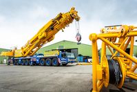 The crane was ordered shortly after its launch at bauma in 2019. Established in 1946, Bernard Hunter runs a fleet of All Terrain, mobile tower, truck, crawler, and spider cranes from its location in Gilmerton, Edinburgh. The LTM 1650-8.1 is the first unit to be based in Scotland and the second to arrive in the UK after Ainscough took delivery of the first last month #crane #cranes #kran #krane #grue #Grúas #gru #кран #vinç