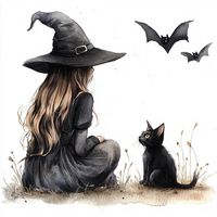 Bring a touch of mystery and magic to your Halloween projects with our "Black Witches and Cat Halloween" clipart collection! This set features 10 enchanting JPG images of witches and cats in classic black attire, perfect for enhancing Halloween cards, party invitations, digital artwork, and more. Each high-resolution image captures the spooky and whimsical spirit of Halloween, adding a bewitching charm to your designs. Download instantly and let these mystical witches and cats transform your Hal